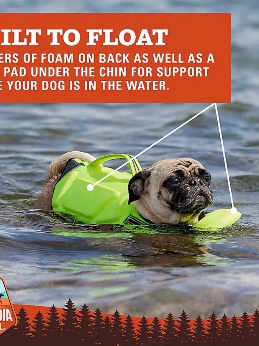 Arcadia Neon Yellow XS Dog Life Jacket